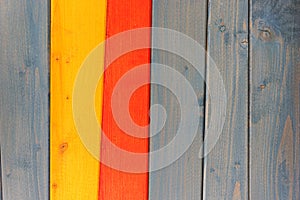 Different colored wooden slats as a background