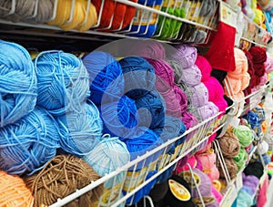 Different colors yarn, multicolored threads