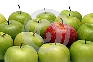 Different concepts with apples