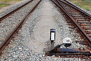 Different detailed views on railroads and rail crossings in germany