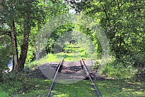 Different detailed views on railroads and rail crossings in germany