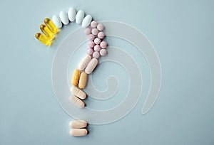 Different drugs and pills health supplements photo