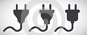 Different energy power plug icons