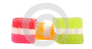 Different fruit-paste candies