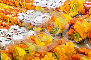 Different fruit salads for sale photo