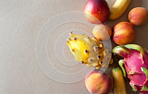 Different fruits background.