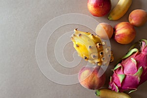 Different fruits background.