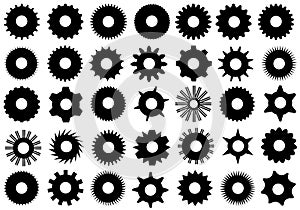 Different gear shapes photo