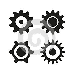 Different gears. Design element. Icon design. Vector illustration.