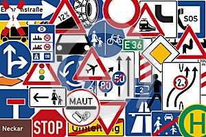 Different german traffic signs photo