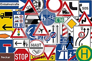 Different german traffic signs photo