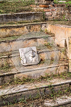 Different Greek statue found at ancient Dion of Katerini, Greece