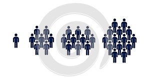 Different groups of people, crowd, infographics