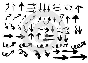 Doodle Arrows vector set.