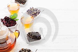 Different herbal and fruit teas