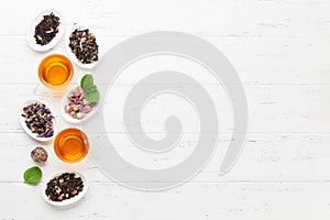 Different herbal and fruit teas