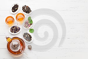 Different herbal and fruit teas