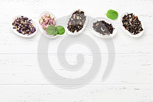 Different herbal and fruit teas