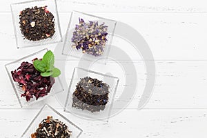 Different herbal and fruit teas