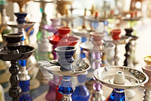 Different hookahs - asian street marketplace