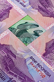 Different Indonesian rupiah banknotes