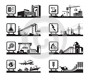 Different industries with logo photo