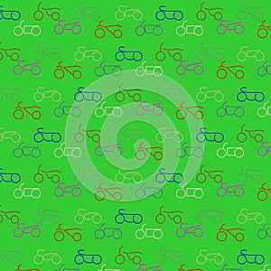 Different kind motorcycle background pattern
