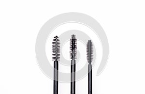 Different kinds of brushes of mascara