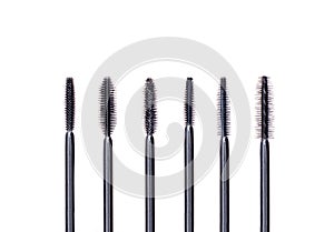 Different kinds of brushes of mascara