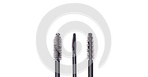 Different kinds of brushes of mascara