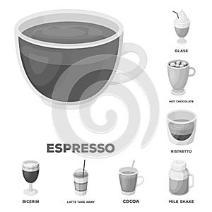 Diferente Tipos de café iconos en colocar diseno. café beber depósito telarana 