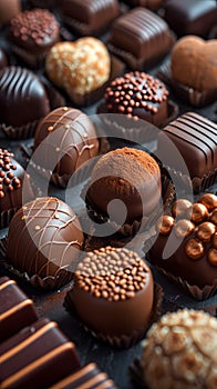 different kinds of dark chocolates