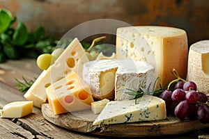 Different kinds of delicious cheese