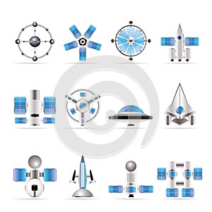 Different kinds of future spacecraft icons