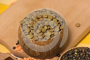 Different kinds of lentils