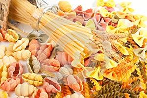 Different kinds of pasta photo