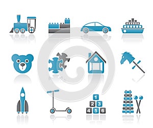 Different Kinds of Toys Icons