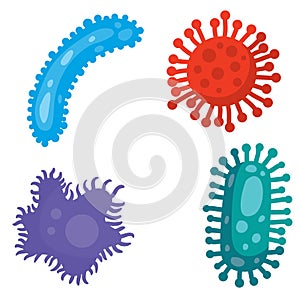 Different Kinds of Viruses. Bacteria Biology Organisms . Virus Infection Ebola Epidemic Sick. Medical Genetics