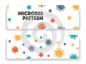 Different Kinds of Viruses. Virus Infection Ebola Epidemic Sick. Bacteria Biology Organisms Seamless Pattern