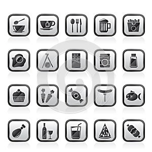 Different king of food and drinks icons 1