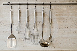 Different kitchen tools for cooking