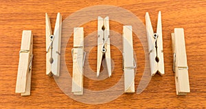 Different Layout of Clothespins with Up and Down Pattern