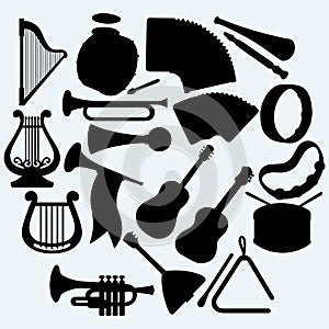 Different music instruments