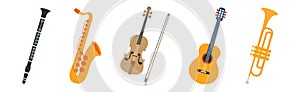 Different Musical Instrument for Live Concert Vector Set