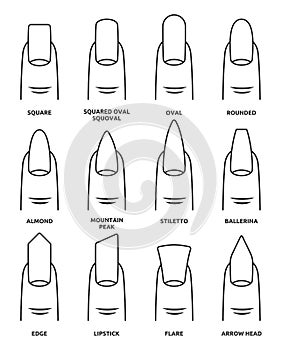 Different nail shapes - Fingernails fashion Trends