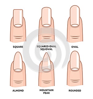 Different nail shapes - Fingernails fashion Trends