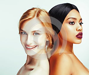 different nation woman: asian, african-american, caucasian toget