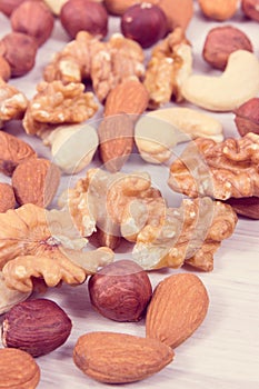Different nuts and almonds as source vitamins and minerals