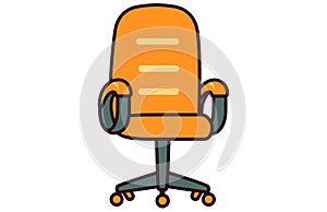 different office chairs vector illustration, Office chair or desk chair in various points of view illustration
