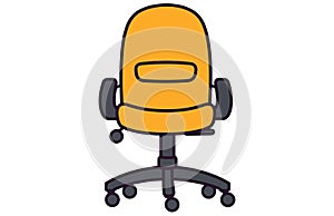 different office chairs vector illustration, Office chair or desk chair in various points of view illustration,